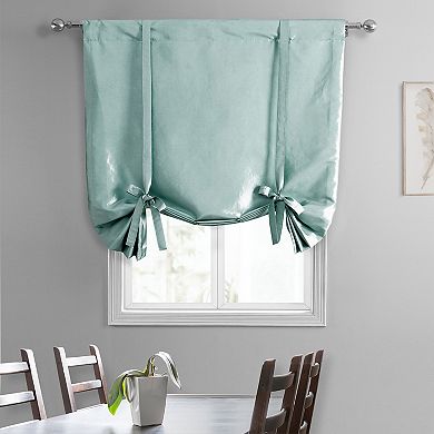 EFF Faux Silk Taffeta Tie-Up Window Shade, 46" X 63"