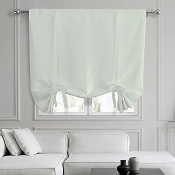 EFF Faux Silk Taffeta Tie-Up Window Shade, 46" X 63"
