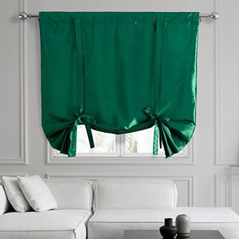 EFF Faux Silk Taffeta Tie-Up Window Shade, 46" X 63"