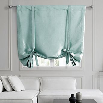 EFF Faux Silk Taffeta Tie-Up Window Shade, 46" X 63"