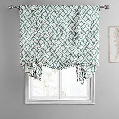 EFF Garden Path Printed Cotton Tie-Up Window Shade, 46" X 63"