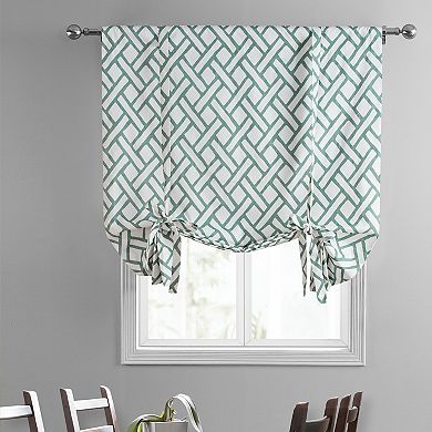 EFF Garden Path Printed Cotton Tie-Up Window Shade, 46" X 63"