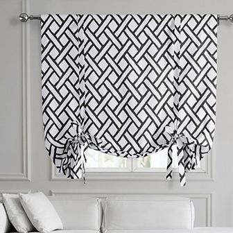 EFF Garden Path Printed Cotton Tie-Up Window Shade, 46" X 63"