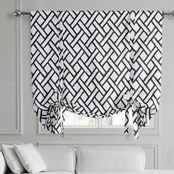 EFF Garden Path Printed Cotton Tie-Up Window Shade, 46" X 63"