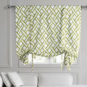EFF Garden Path Printed Cotton Tie-Up Window Shade, 46" X 63"