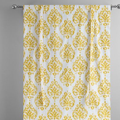 EFF Sandlewood Printed Cotton Tie-Up Window Shade, 46" X 63"