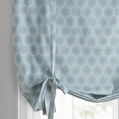EFF Honeycomb Ripple Printed Cotton Tie-Up Window Shade, 46" X 63"