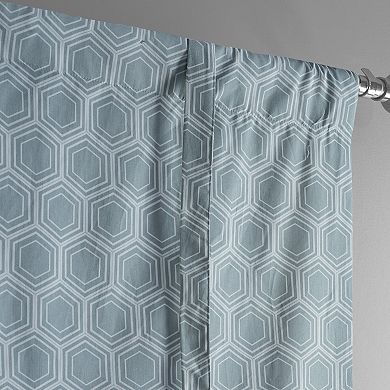 EFF Honeycomb Ripple Printed Cotton Tie-Up Window Shade, 46" X 63"