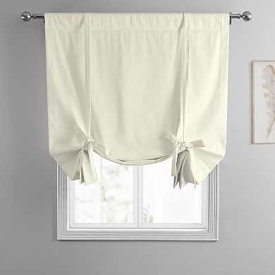 EFF Solid Cotton Tie-Up Window Shade, 46" X 63"