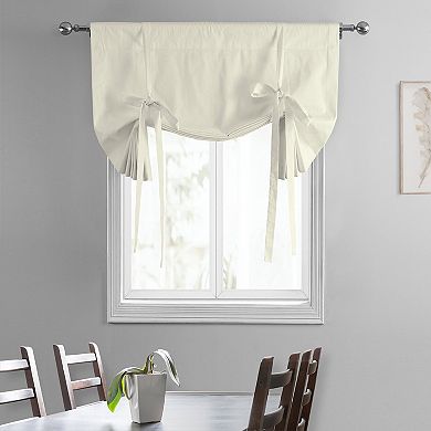 EFF Solid Cotton Tie-Up Window Shade, 46" X 63"