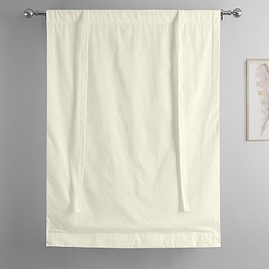 EFF Solid Cotton Tie-Up Window Shade, 46" X 63"