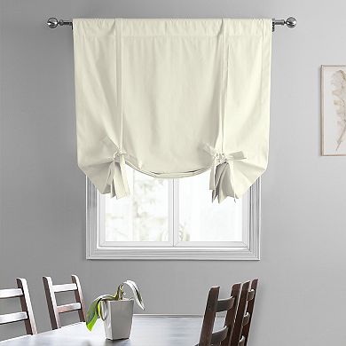 EFF Solid Cotton Tie-Up Window Shade, 46" X 63"