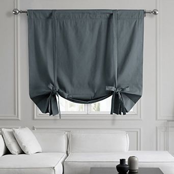 EFF Solid Cotton Tie-Up Window Shade, 46" X 63"