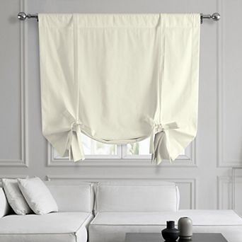 EFF Solid Cotton Tie-Up Window Shade, 46" X 63"