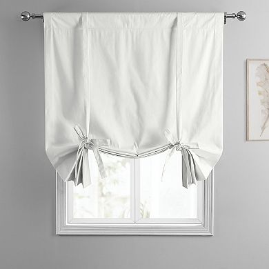EFF Solid Cotton Tie-Up Window Shade, 46" X 63"