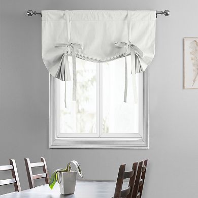 EFF Solid Cotton Tie-Up Window Shade, 46" X 63"