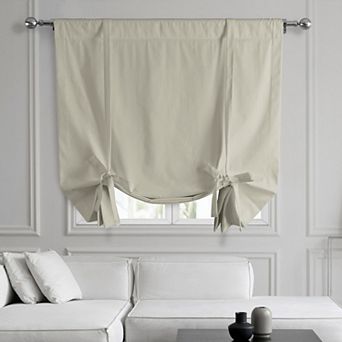 EFF Solid Cotton Tie-Up Window Shade, 46" X 63"
