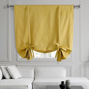 EFF Solid Cotton Tie-Up Window Shade, 46" X 63"