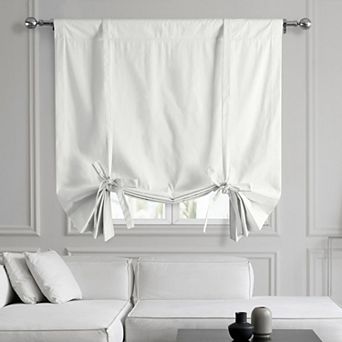 EFF Solid Cotton Tie-Up Window Shade, 46" X 63"