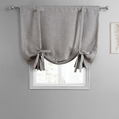 EFF Faux Linen Tie-Up Window Shade, 46" X 63"