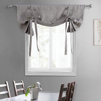 EFF Faux Linen Tie-Up Window Shade, 46" X 63"