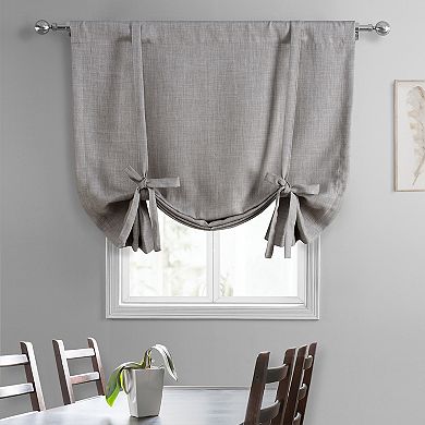 EFF Faux Linen Tie-Up Window Shade, 46" X 63"