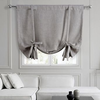 EFF Faux Linen Tie-Up Window Shade, 46" X 63"