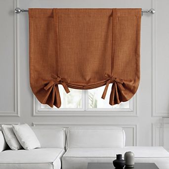 EFF Faux Linen Tie-Up Window Shade, 46" X 63"