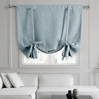 EFF Faux Linen Tie-Up Window Shade, 46" X 63"