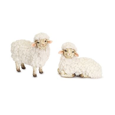 Melrose Happy Tabletop Sheep Figurine - Set of 8