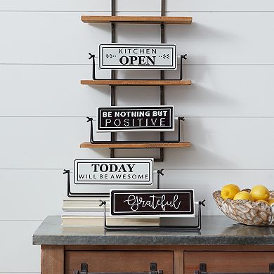 Melrose Reversible Sentiment Sign with Stand - Set of 4
