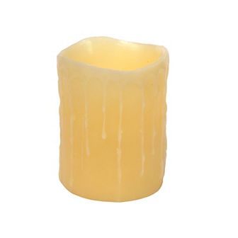 Melrose 3 pc LED Dripping Wax Pillar Candle Set with Remote