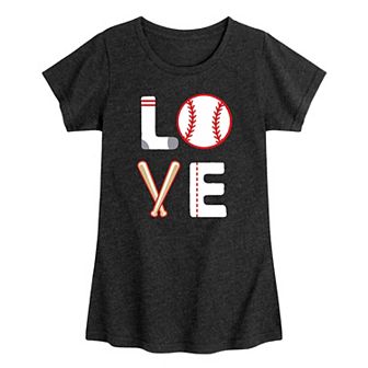 Girls 7-16 Love Softball Graphic Tee