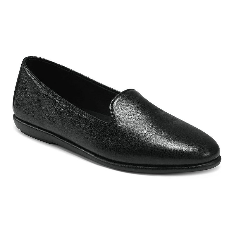 Aerosoles Betunia Women's Leather Loafers, Size: 7.5, Black Leather