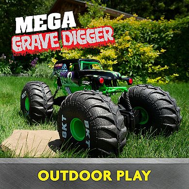 Monster Jam Mega Grave Digger All-Terrain Remote Control Monster Truck