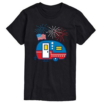 Men's Patriotic Themed Camper Graphic Tee