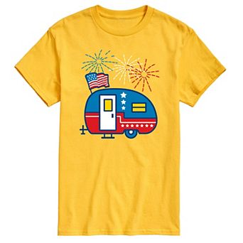 Men's Patriotic Themed Camper Graphic Tee