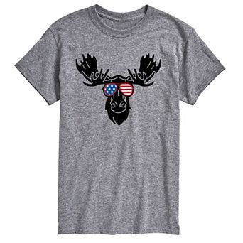 Men's Moose Americana Sunglasses Graphic Tee