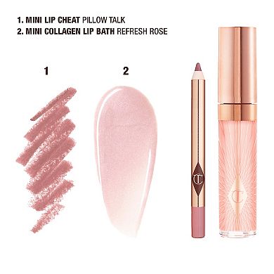 Mini Glossy Pink Lip Gloss + Lip Liner Set