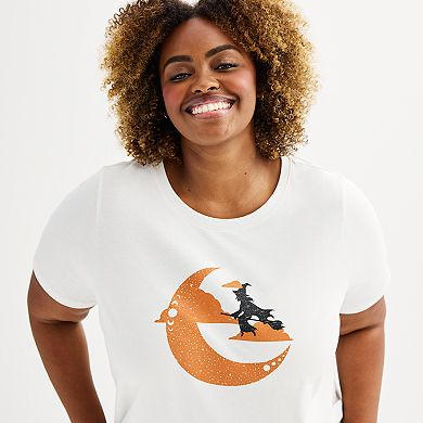 Plus Size Sonoma Goods For Life® Short Sleeve Halloween/Fall Graphic Tee