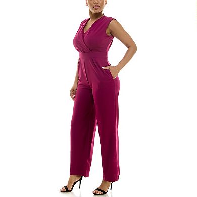 Women's Nina Leonard Surplice Jumpsuit