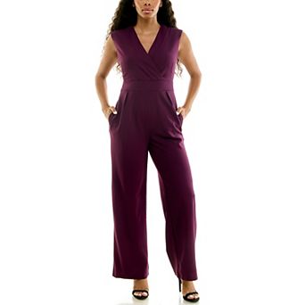 Women's Nina Leonard Surplice Jumpsuit