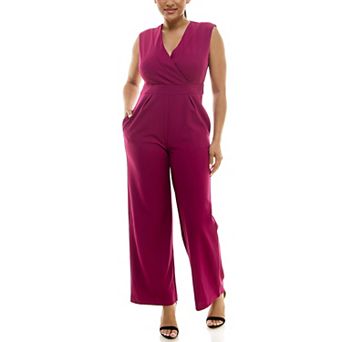 Women's Nina Leonard Surplice Jumpsuit