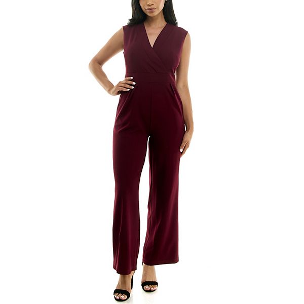 Women's Nina Leonard Surplice Jumpsuit