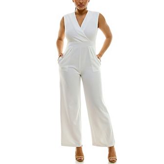Women's Nina Leonard Surplice Jumpsuit