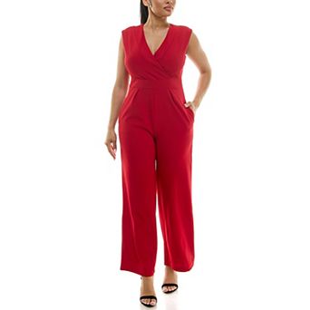 Women's Nina Leonard Surplice Jumpsuit