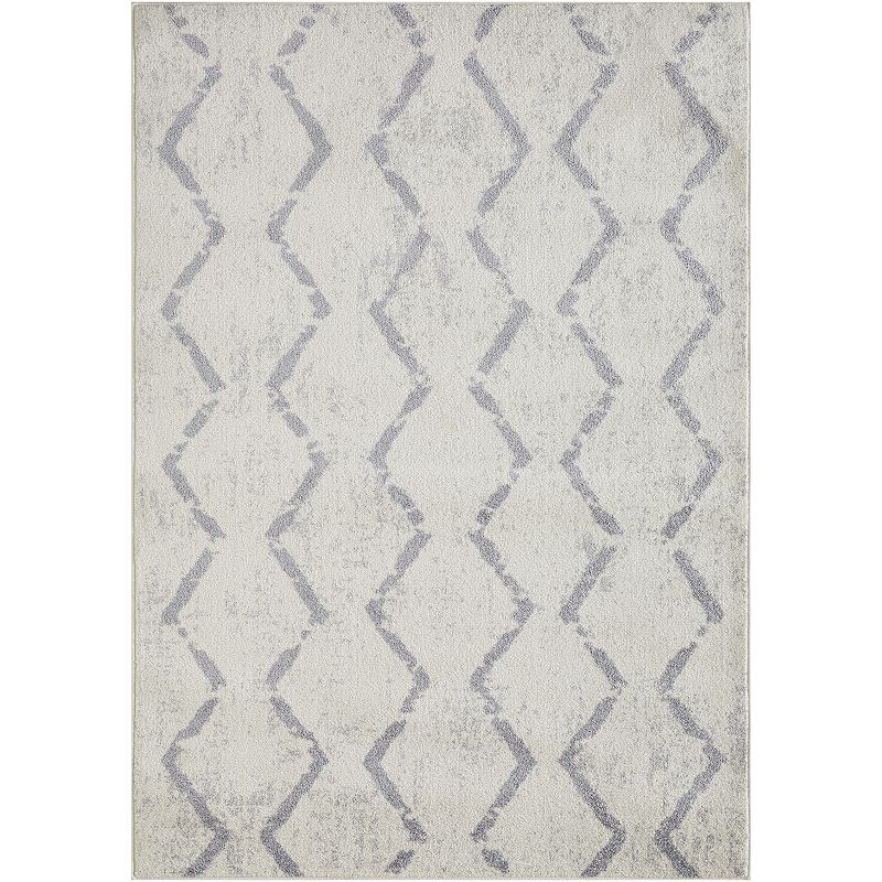 Loomaknoti Kissandrah Bry Area Rug, White, 10X13 Ft