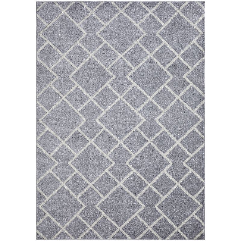 Loomaknoti Kissandrah Ble Gray Area Rug, Grey, 5X7 Ft