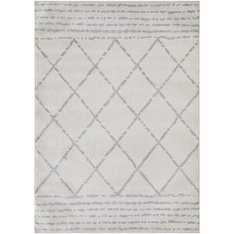 Loomaknoti Kissandrah Ben Area Rug, Grey, 5X7 Ft