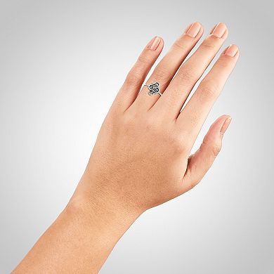 PRIMROSE Sterling Silver Oxidized Swirl Ring